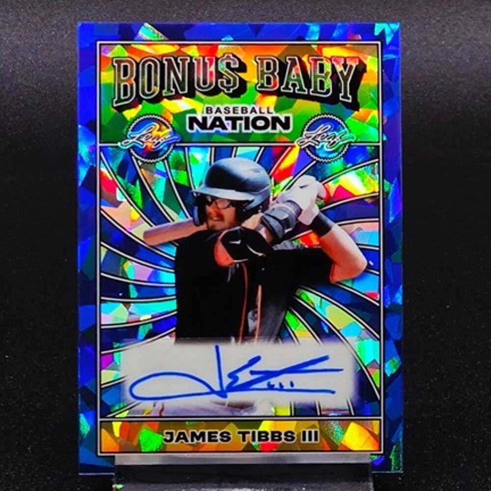 2025 James Tibbs III 4/7 Auto Bonus Baby Los Angeles Dodgers Top Prospect